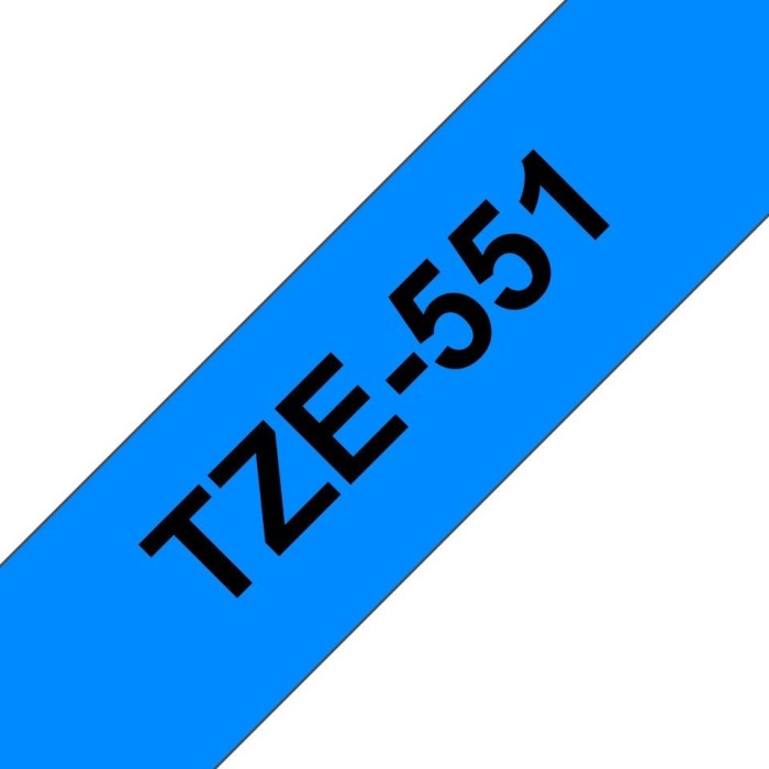 Brother TZe-551 taśma do drukarek, 24mm, czarny/niebieski