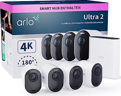 Arlo Ultra 2 Kit weiß, 4 Kameras, Set