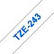Brother TZe-243 Beschriftungsband 18mm, weiß/blau Vorschaubild