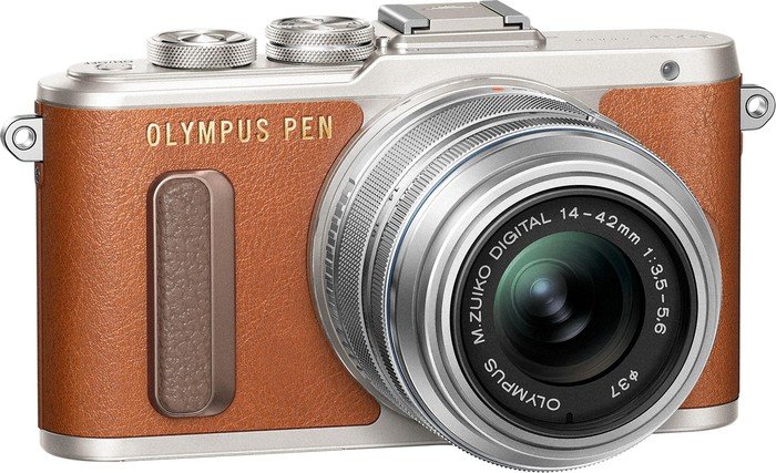 Olympus PEN E-PL8 brązowy z obiektywem M.Zuiko digital 14-42mm EZ