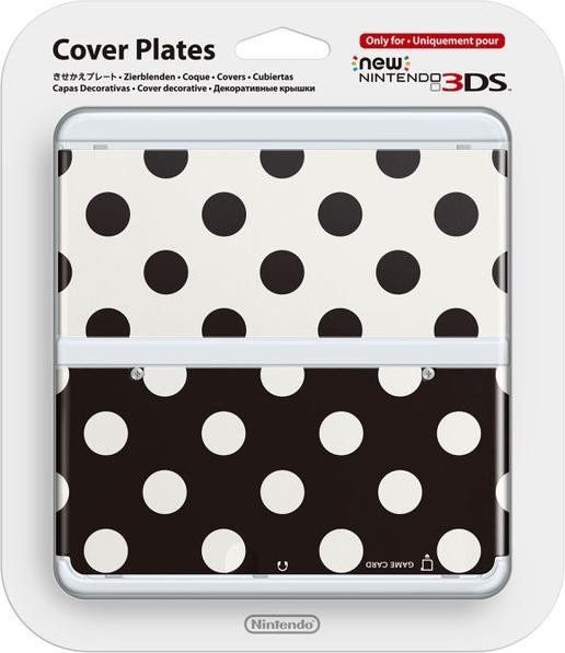 Nintendo zaślepka ozdobna 015 do New 3DS - czarny/biały punkt (DS)