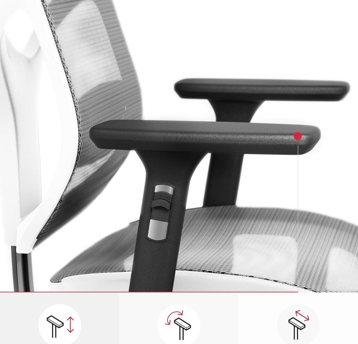 Diablo Chairs V-Basic Ergonomischer fotel biurowy, biały/szary