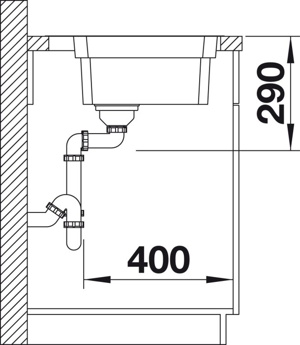 Blanco Etagon 500-IF/A Einbau Becken mittig mit Ablauffernbedienung edelstahl seidenglanz