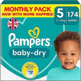 Pampers Baby-Dry Gr.5 Einwegwindel, 11-16kg, 174 Stück