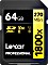 Lexar Professional 1800x Gold Series R270/W180 SDXC 64GB, UHS-II U3, Class 10 (LSD1800064G-BNNNG / LSD1800064G-BNNNU / LSD1800064G-RNNNC)