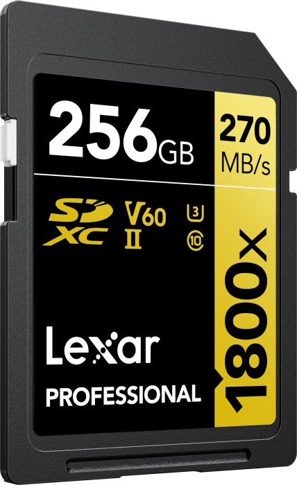 Lexar Professional 1800x Gold Series R270/W180 SDXC 256GB, UHS-II U3, Class 10