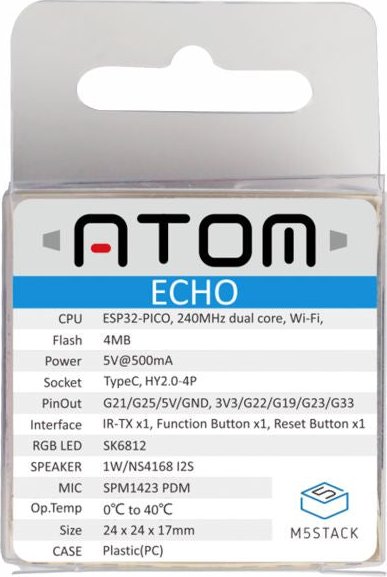 M5STACK ATOM Echo Smart Speaker Development Kit