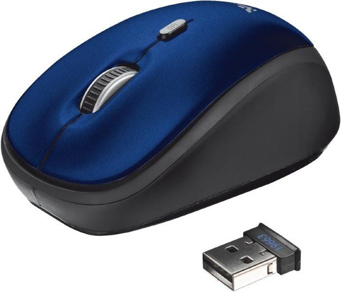 Trust Yvi Wireless Mouse niebieski, USB