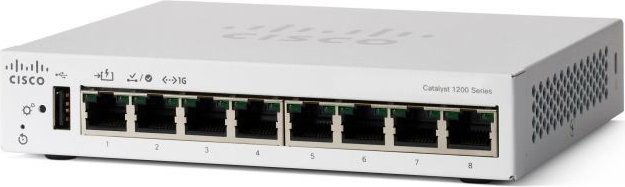 Cisco Catalyst 1200 Desktop Gigabit Managed switch, 8x RJ-45, 67W PoE+