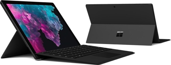 Microsoft Surface Pro 6 Platin, Core m3-7Y30, 4GB RAM, 128GB SSD + Surface Pro Signature Type Cover Bordeaux czerwony