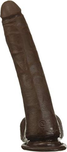 Doc Johnson The D Realistic D Ultraskyn Slim 9" with Balls Chocolate