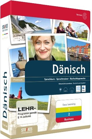 Strokes Language Research Easy Learning duński 1+2+Business wersja 6.0 (niemiecki) (PC)