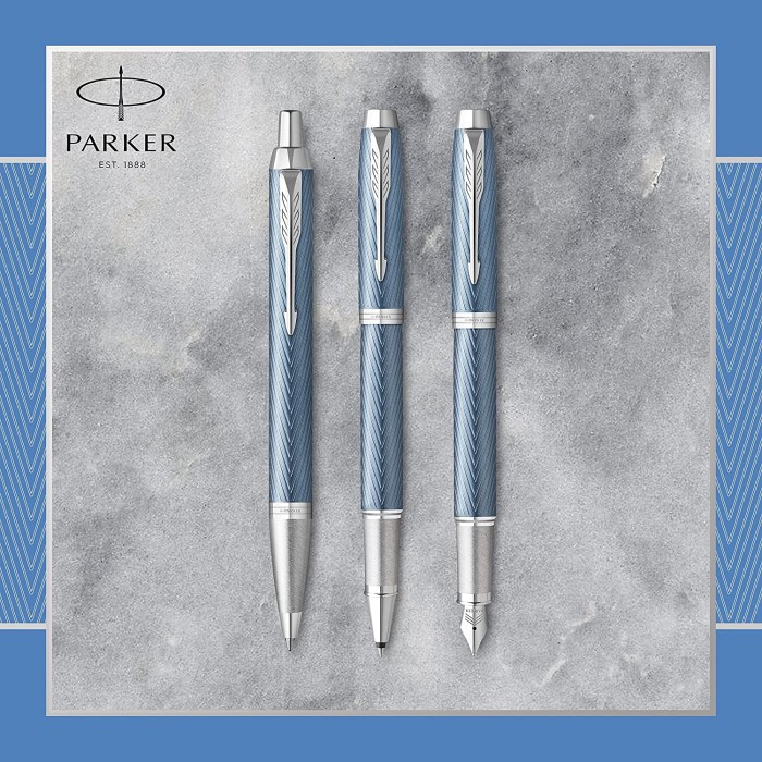 Parker IM Premium długopis blue grey lacquer/chrome trim, pudełko prezentowe