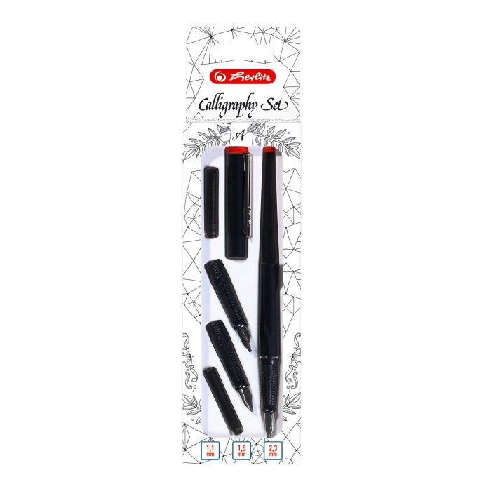 Herlitz 8623001 – Kugelschreiber + Füllfederhalter – Schwarz – 2,3 mm – Schwarz – Kunststoff – Glanz