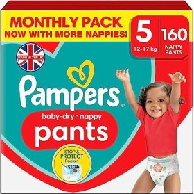 Pampers Baby-Dry pants Gr.5 Einwegwindel, 12-17kg, 160 Stück