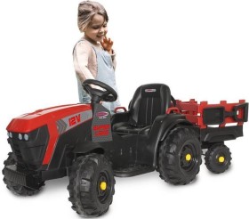 Jamara Ride-on Traktor Super Load mit Anhänger rot