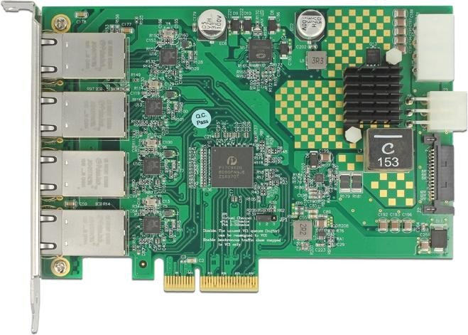DeLOCK 4x RJ-45 adapter LAN, PCIe 2.1 x4