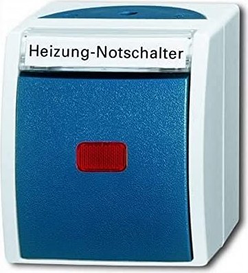 Busch-Jaeger Ocean Wippkontrollschalter, grau/blaugrün
