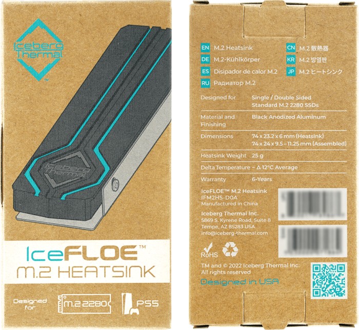 Iceberg Thermal IceFLOE M.2 Heatskink, M.2 chłodzenie SSD