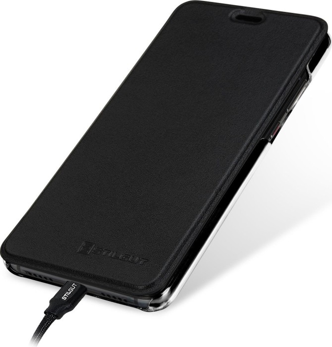 Stilgut Book Type NFC/RFID Blocking Cover für Huawei P20 schwarz