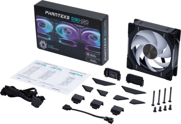 Phanteks D30-120 Regular D-RGB, PH-F120D30 D-RGB, czarny, 120mm