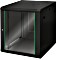 Digitus Professional Dynamic Basic series 12U wallmount cabinet, glass door, black, 600mm deep (DN-19 12U-6/6-EC-SW)