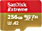 SanDisk Extreme R190/W130 microSDXC 256GB, UHS-I U3, A2, Class 10 (SDSQXAV-256G-GN6MN)