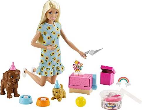Barbie Hündchenparty Puppe und Spielset - Modepuppe - Mädchen - 3 Jahr(e) - 292 mm (GXV75)