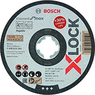 Bosch Professional X-LOCK Standard for Inox Trennscheibe 125x1mm, 1er-Pack