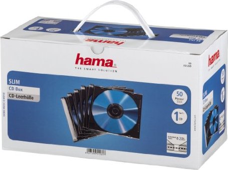 Hama CD-Leerhülle Slim, 50 Stück