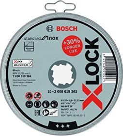 Edelstahl 2608619262 Bosch Trennscheibe X-LOCK 125 x 1 x 22,23 mm gerade Inox