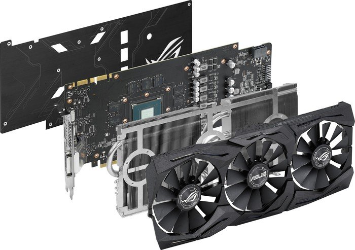 ASUS ROG Strix GeForce GTX 1070 OC, ROG-STRIX-GTX1070-O8G-GAMING, 8GB GDDR5, DVI, 2x HDMI, 2x DP