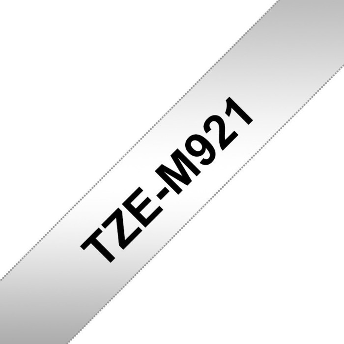 Brother TZe-M921 Beschriftungsband 9mm schwarz/silber matt