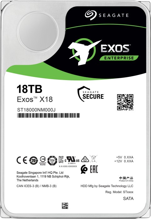 Seagate Exos X - X18 18TB, 512e/4Kn, SATA 6Gb/s