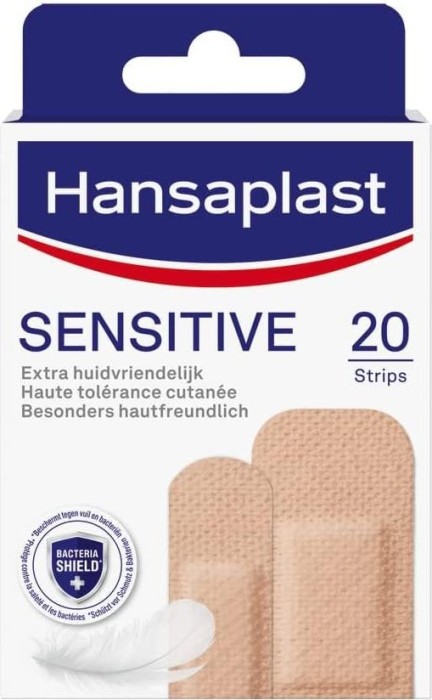 Hansaplast Sensitive Hautfarben Light Strips, 20 sztuk