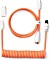 Keychron Coiled Aviator Cable, Tastaturkabel (Spiral-przewód materiałowy), 1.36m, różowy/pomarańczowy Vorschaubild