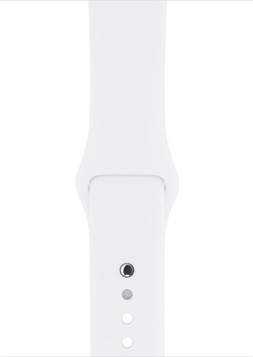 Apple Watch Series 3 (GPS + Cellular) Aluminium 42mm silber mit Sportarmband weiß