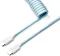 Keychron Coiled Aviator Cable, Tastaturkabel (Spiral-przewód materiałowy), 1.36m, niebieski Vorschaubild