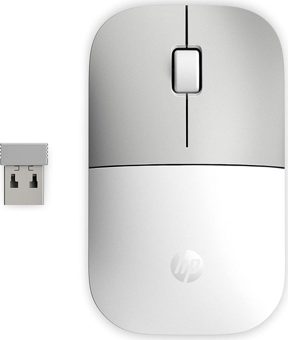 HP Z3700 Wireless Mouse Ceramic White silber/weiß, USB