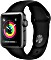 Apple Watch Series 3 (GPS) Aluminium 38mm grau mit Sportarmband schwarz (MTF02ZD/A)