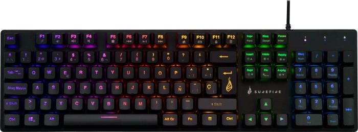SureFire Kingpin RGB Multimedia Gaming Keyboard - 3DJake UK