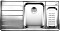 Blanco Axis III 6 S-IF InFino Becken rechts mit Ablauffernbedienung edelstahl inkl. Glasschneidebrett (522104)