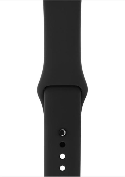 Apple Watch Series 3 (GPS + Cellular) Aluminium 42mm grau mit Sportarmband schwarz