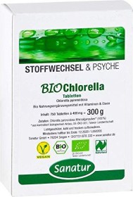 Sanatur Stoffwechsel & Psyche Bio Chlorella Tabletten, 750 Stück