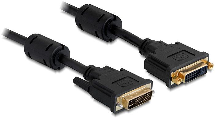 DeLOCK DVI 24+5 kabel przedłużający 1m czarny