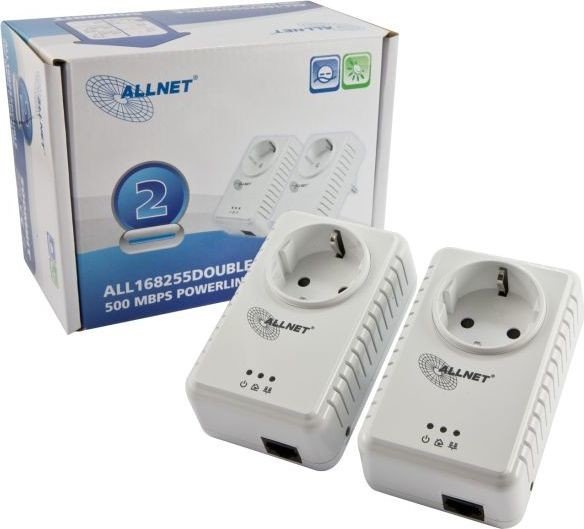 Allnet ALL168255, HomePlug AV, RJ-45, sztuk 2