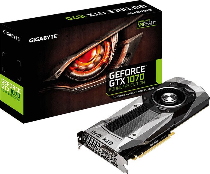 GIGABYTE GeForce GTX 1070 Founders Edition, 8GB GDDR5, DVI, HDMI, 3x DP