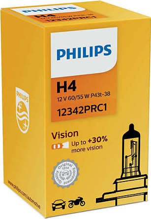 Philips Vision H4 55W, sztuk 1-składane pudełko