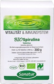 Sanatur Vitalität & Immunsystem Bio Spirulina Tabletten, 750 Stück