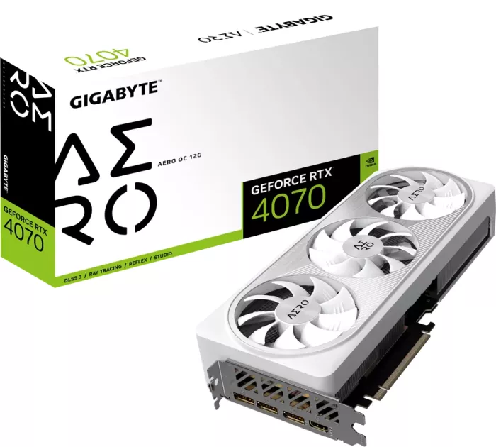 GIGABYTE GeForce RTX 4070 Aero OC 12G, 12GB GDDR6X, HDMI, 3x DP